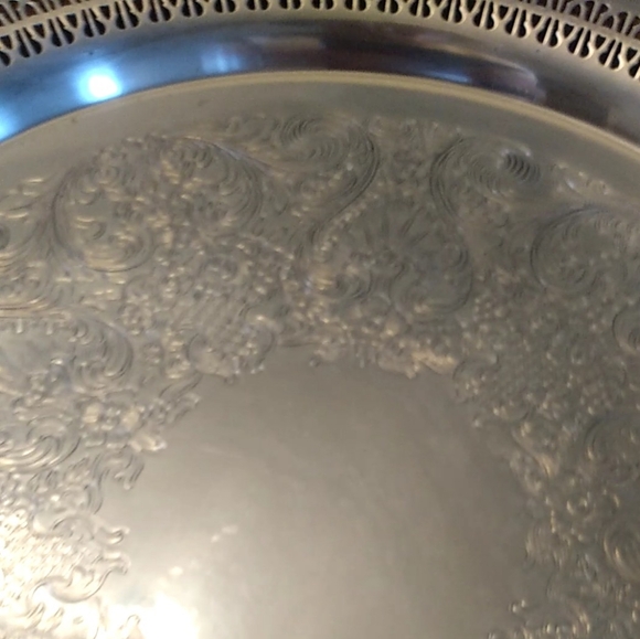 Vintage Silver Plated 15" Tray - Picture 6 of 9